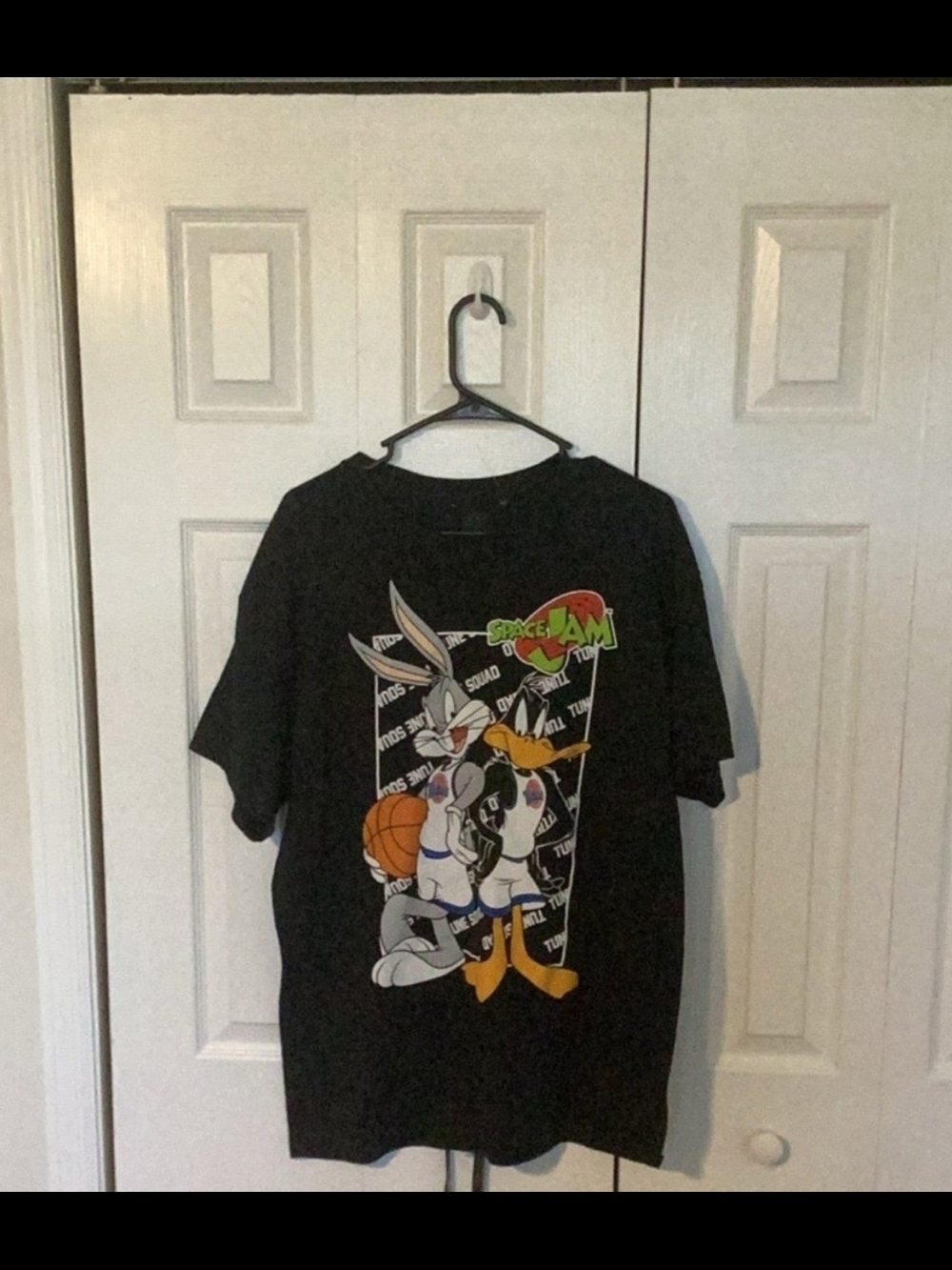 Space Jam Looney Tunes Black Graphic Tee
